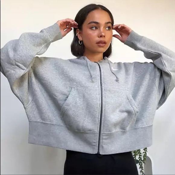 Zip Hoodie Nike Mini Swoosh Oversized Sweatshirt Purple Nike Mini